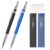 Aitikili 2mm Mechanical Pencil Set, 2 Pieces Artist Carpenter Drafting Pencils 2.0 mm with 2 Tube Lead Refill (HB, 2B), Art Lead Holder Metal Marker for Draft Drawing, Writing, Art Sketching