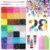 AIZXING 28000Pcs Bedazzling Kit Resin Jelly Rhinestones, 3mm Flatback Gems for Diamond Art,28 Colors Bedazzler Kit with 3Pcs 10ml B7000 Jewelry Glue & Tools for DIY Nail Art Crafting Makeup Adults