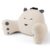 AJICONG Reading Pillow for Sitting in Bed Couch Teens/Adult, Back Rest Pillow for Sitting Up in Bed with Shredded Memory Foam, Includes Arms and Washable Cover (White)