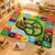 AKASISRUG ABC Transportation Kids Road Rugs 5’×6’7″, Non-Slip Educational Alphabet Mat for Playroom