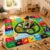 AKASISRUG ABC Transportation Kids Rugs 59″×39.4″ Traffic Road Play Rug Alphabet Animals for Playroom