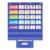 AKAYOK Standard Pocket Chart for Classroom, Clear 7 Pockets Words Chart with Extra Zip Pocket for School Home Office Fits Standard 3” Sentence Strips, Word Cards, Calendar, Visual Schedule (Blue)
