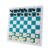 AKLOSIPY Chess Set with Plastic Pieces and PU Leather Mousepad Board, Portable Travel Board Game for Kids Adults, Family Party Camping Leisure