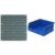 Akro-Mils 18″x19″ Steel Wall Mount Louvered Panel with 6-Pack of 11 x11 x5 AkroBins Stackable Plastic Storage Bins (Blue), Organization Bundle for Garage, Workshop, Classroom