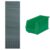 Akro-Mils 30118 Panel 18″x61″, Grey + 30265 Bins (6-Pack Green) – Deep Stackable Bins 18″x8.25″x9″