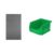 Akro-Mils 30161 Panel 36″x61″, Grey + 30210 Bins (24-Pack Green) – Compact Storage Bins 5″x4″x3″