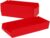 Akro-Mils 30174 Plastic Shelf Bins, Heavy Duty Storage Bins for Garage, Closet, and Drawer Organization, 24-Inch x 11-Inch x 4-Inch, Red, 6-Pack