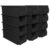 Akro-Mils 30234 AkroBins Plastic Storage Bins, Space-Saving Stackable Bins for Garage, Pantry, Craft Organization, 15″ x 5″ x 5″, Black, 12-Pack