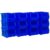 Akro-Mils 30237 AkroBins Plastic Storage Bins, Space-Saving Stackable Bins for Garage, Pantry, Craft Organization, 9″ x 6″ x 5″, Blue, 12-Pack