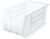 Akro-Mils 30240 AkroBins Plastic Storage Bins, Space-Saving Stackable Bins for Garage, Pantry, Craft Organization, 15 x 8 x 7 inches, Clear, 12-Pack
