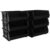 Akro-Mils 30250 AkroBins Plastic Storage Bins, Space-Saving Stackable Bins for Garage, Pantry, Craft Organization, 15″ x 16″ x 7″, Black, 6-Pack