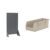 Akro-Mils 30661: Steel Louvered Panel Storage Rack for AkroBin, 36x13x66, Grey & 30234 AkroBins, 15x5x5, Stone, 12-Pack