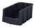 Akro-Mils 30796 Economy Stacking Shelf Plastic Storage Bins, (9-Inch x 6-5/8-Inch x 5-Inch), Black (10-Pack)