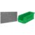 Akro-Mils 36″x19″ Steel Wall Mount Louvered Panel with 12-Pack of 11″x4″x4″ AkroBins Stackable Plastic Storage Bins (Green), Organization Bundle for Garage, Workshop, Classroom