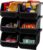 Akro-Mils ReadySpace Large Stackable Plastic Storage Bins, 6-Pack, Black