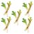 Alasum 10pcs Fake Scallion Models PVC Realistic Green Onion Decorations