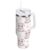 ALAZA 40 oz Hippo Pink Heart Tumbler with Handle and Straw Lid