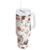 ALAZA 40 oz Hippos Flowers Tumbler with Handle and Straw Lid