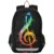 ALAZA Colorful Music Note School Backpacks for Girls Boys Kids Middle High Schoolbag Lightweight Bookbag Large Capacity Multiple Pockets Laptop Backpack for Women Men