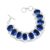 ALEXGEMS 925 Silver Plated Blue Tanzanite Gemstone Handmade Bracelet