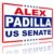 Alex Padilla US Senate Campaign Decorative Aluminum Metal Sign, 8×12 Inch, for Home Garage, Man Cave, Political Supporters, Outdoor Wall Decor