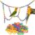 Alianm Plastic C Clips Hooks Chain Links 700pcs Plastic Chain Link Bird Toys, Mixed Colors Rainbow DIY C Clamp Chain Hook, Swing Climbing Cage Toy for Parrot Bird