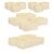 Alipis 14pcs Foldable Wardrobe Fabric Storage Box Beige Drawer Organizer
