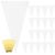 Alipis 200pcs Cone Shaped Opp Cellophane Bags with Twist Ties for Candy and Popcorn, Appearance, Semi-sealed Design, for Party Supplies and Treat Packaging