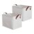Alipis 2pcs Rectangle Fabric Storage Baskets with Handles for Closet Organizing Foldable Cloth Organizer Bins with Sturdy Base and Elevated Structure for Clothes, and Soft Blankets
