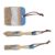 Alipis 3pcs Paint Brushes Set with Pig Bristles and Beech Wood Handles, Ergonomic Nonslip Grip for Furniture Painting and Waxing, for DIY Groove and Molding Restoration Projects