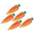 Alipis Lovely Carrot with Magnetic Attachment Refrigerator Magnets Set, Orange 5pcs PVC Decorative Fridge Decor for Home Decoration and Office Notice Board
