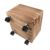 Alipis Solid Wood Square Magazine Storage Crate with Wheels for Books