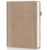 ALKALO Lined Journal Notebook, A5 Vegan Leather College Ruled Notebook for Women Men, Daily Journaling Notebook 192 Pages for Work, School, Business, Travel, Note Taking(Khaki)