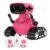 ALLCELE Robot Toys, Rechargeable RC Robots for Kids Boys, Remote Control Toy with Music and LED Eyes, Gift for Children Age 3 Years and Up – Rose Red