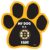 All Star Dogs NHL Boston Bruins Paw-Shaped Magnet, One Size, Black