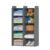ALLTIDYUP Grey 5-Tier Hanging Closet Storage Organizer – Space-Saving Dual-Row Foldable Shelves with 3 Hooks, Wardrobe Organizer for Dorm, Bedroom, Clothes and Accessories