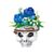 alltogetho Blue Rose Skull Botanical Micro Building Blocks Set