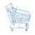 Almencla Mini Shopping Cart Utility Grocery Trolley Small Supermarket Iron Toy with Compact Handle Suitable for Office Decoration Kids Pretend Play Storage Org, Blue