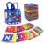 Alphabet Flash Cards 26Pcs Early Educational Soft Alphabet Cards with Pictures Parent-Child Washable Cartoon ABC Flash with Storage Bag for Home, Preschool &1