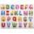 Alphabet Puzzle Wooden for Toddlers 3+ Year Old, ABC Shape Learning Toys with Board & Letter Blocks, 26 Pieces, Preschool Education for Girls and Boys, Large Montessori Style