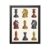 ALPINE INK CO. Chess Art Canvas Poster – Stylized Pawns and Knights Artwork – Modern Strategy and Board Game Design – Boys Room Home Office Wall Decor – 18×24 Black Framed Canvas Print