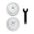 Aluminum Pulley Set with Wrench Tool, 2-Piece Silver Discs