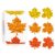 Alynta Fall Thanksgiving Maple Leaf Stickers 1000Pcs 1.5 Inch Holographic