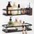 Alyvisun Shower Shelf No Drilling, 4 Pack Shower Storage with Soap Holder, Toothbrush Holder, Bathroom Shelves with Large Capacity, Shower Caddy for Shampoo, Toiletries, Black