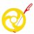 Amagogo Children Rolling Hoop Push Wheel Game Outdoor Toy Rolling Wheel with Metal Rod and Comfortable Handle Made of and Stainless Steel Suitable for Parks backyards, Yellow, Large