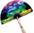 Amajiji Large Folding Hand Rave Fan Popping Fan for Line Dancing Clacking Fans for Dance,Party,Decoration,Festival (Butterfly Dream)