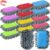 AmazingSpark 12 Pcs Microfiber Shag Erasers Whiteboard Bulk Magnetic Dry Erase Erasers Washable Colorful Erase for Markers Chalk Home Office Supplies Blue Yellow Green Red Pink Purple