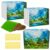 AmazingSpark 1 Set Dinosaur Diorama Box and Fake Grass Decor, Dinosaur Habitat Diorama Project Supplies Set, Cardboard Display Case Kit & Artificial Grass with Double Sided Tapes for DIY Crafts