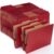 AmazingSpark 24 Pack Red Classification Folders Letter Size, 1 Divider, 1/3-cut Tab, File Folders with Fasteners, Prongs, Expanding File Organizer Bulk for Office Employee, Coworker, Staff