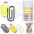 AmazingSpark 24 Pcs Back to School Teacher Gift 12 Jumbo Teacher Acrylic Paper Clips 12 Ballpoints Pens 4″ Paperclip Bookmark for Classroom Book Lovers Staff Office Writing Supplies
